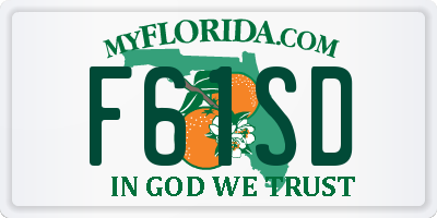 FL license plate F61SD