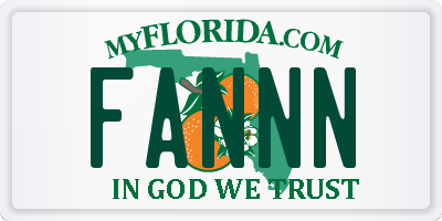 FL license plate FANNN