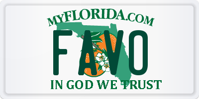 FL license plate FAVO