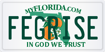 FL license plate FEGRISE