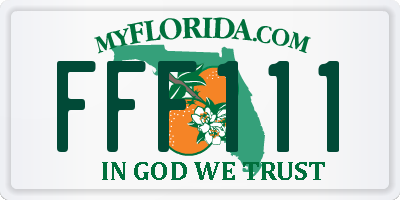 FL license plate FFF111