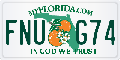 FL license plate FNUG74