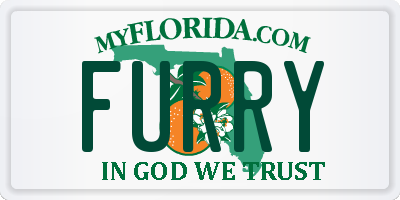 FL license plate FURRY