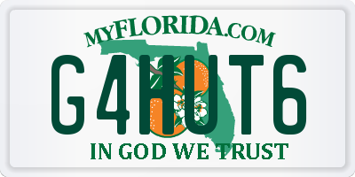 FL license plate G4HUT6