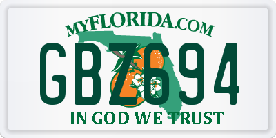 FL license plate GBZ694
