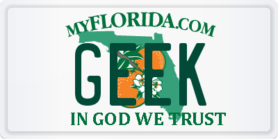 FL license plate GEEK