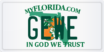 FL license plate GEWE