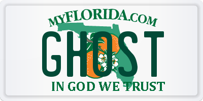 FL license plate GH0ST