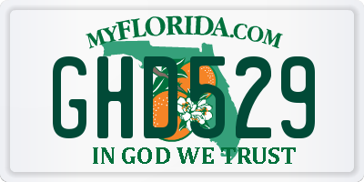 FL license plate GHD529