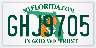 FL license plate GHJ9705