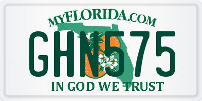 FL license plate GHN575