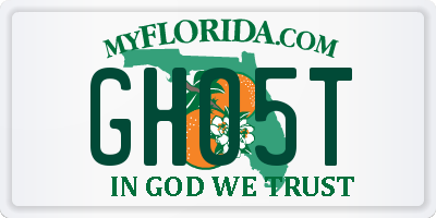 FL license plate GHO5T