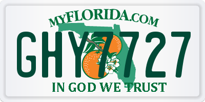 FL license plate GHY7727