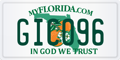 FL license plate GIC096