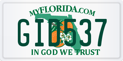 FL license plate GID537