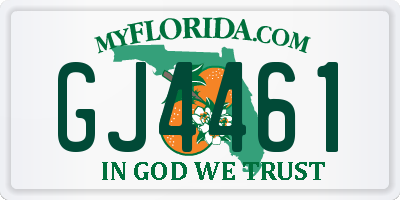 FL license plate GJ4461