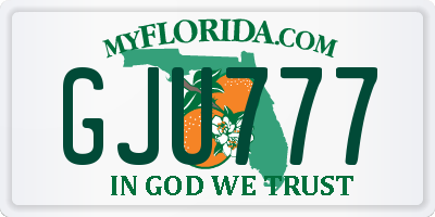 FL license plate GJU777