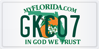 FL license plate GKCO7