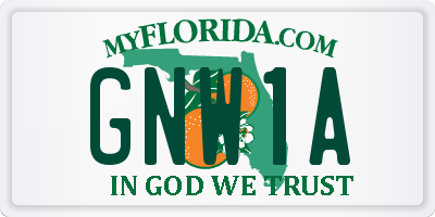 FL license plate GNW1A