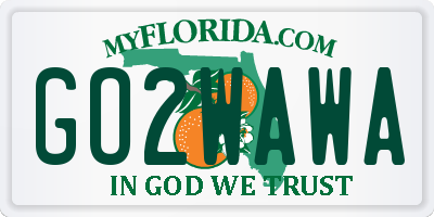 FL license plate GO2WAWA