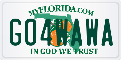 FL license plate GO4WAWA