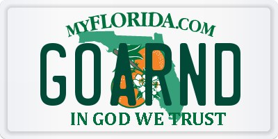 FL license plate GOARND