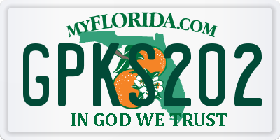 FL license plate GPKS202