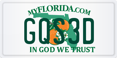 FL license plate GQS3D