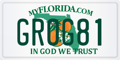 FL license plate GR0G81