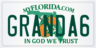 FL license plate GRANDA6