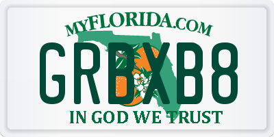 FL license plate GRBXB8