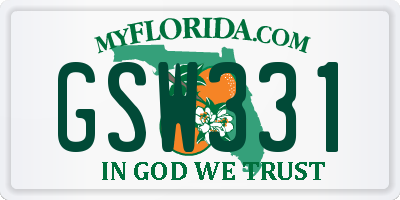 FL license plate GSW331