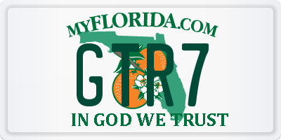 FL license plate GTR7