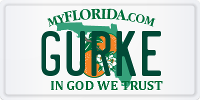 FL license plate GURKE