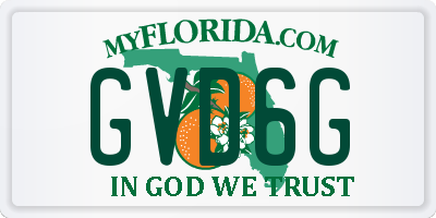 FL license plate GVD6G