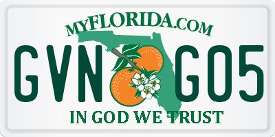 FL license plate GVNG05
