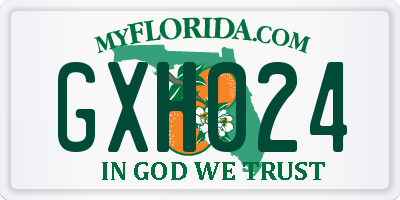 FL license plate GXH024