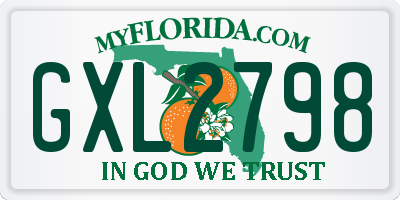 FL license plate GXL2798