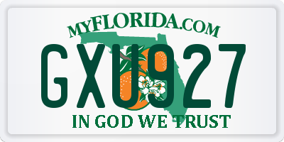 FL license plate GXU927