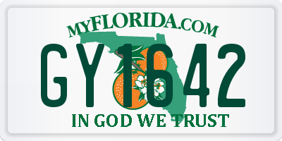 FL license plate GY1642