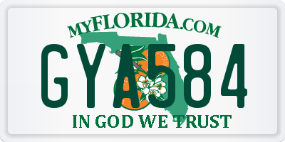 FL license plate GYA584