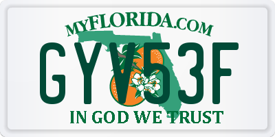 FL license plate GYV53F