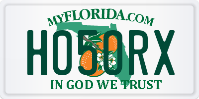 FL license plate H05ORX