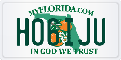 FL license plate H06IJU