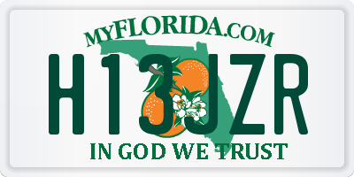 FL license plate H13JZR