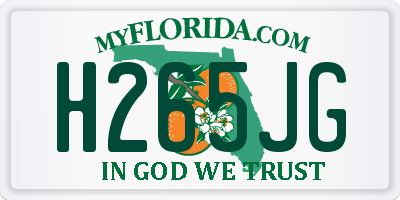 FL license plate H265JG