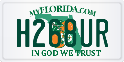 FL license plate H268UR