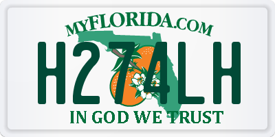 FL license plate H274LH