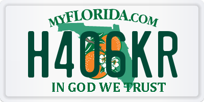 FL license plate H406KR