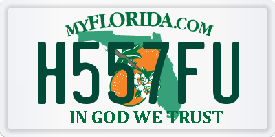 FL license plate H557FU